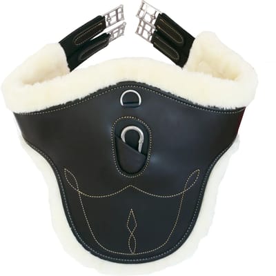 Kentucky Horsewear - Buikflapsingel - Wol/Bont - Black - 120cm