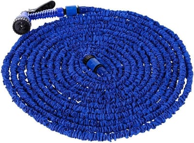 Tuinslang - Water slang - Tuin besproeien - Lichtgewicht en compact - Tot 48 meter - Blauw
