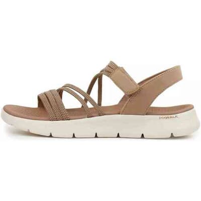 Skechers Go Walk Flex Sandalen cognac Textiel - Maat 36
