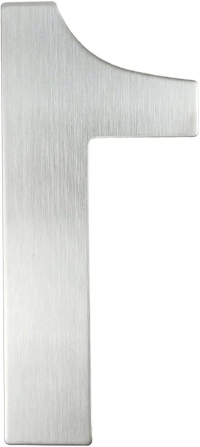 Huisnummer Metaal - Adres Teken - Huis Identificatie - Geborsteld Oppervlak - 30 Cm - Zilver