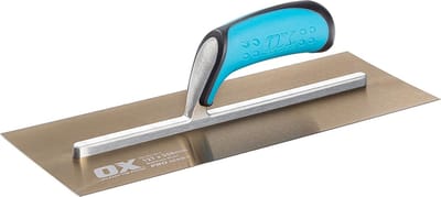 Gipstroffel - Pro roestvrij stalen spatel - Heavy Duty gipskel voor afwerken / skimmen / renderen - meerkleurig - 127 x 356 mm