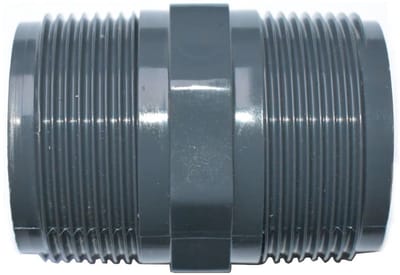 PVC Dubbelnippel 1 1/2 inch AG x AG - Buiskoppeling