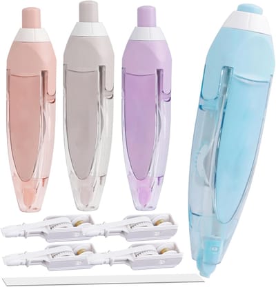 Correctie Roller Pen - Mini Tape - Fouten Corrigeren - Intrekbaar Ontwerp - 4 Stuks 48 Meter - Multicolor