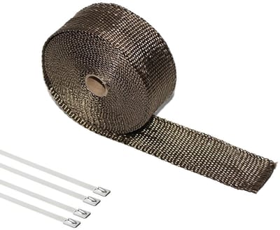SnelShoppen - Thermische Isolatie Tape, Thermische Bescherming Tape voor Het Wikkelen van Buizen, Kabel Bescherming, Basaltvezel, Hoge Sterkte, 50mm x