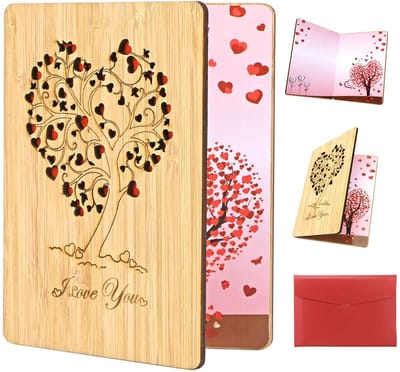Dailygoods- Wenskaarten Set - Houten Wenskaarten - Wenskaarten Verjaardag - Wenskaarten zonder Tekst - Wenskaarten Bedankt - Wenskaarten voor Elke Gelegenheid - Liefdeskaart