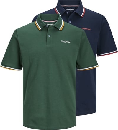 JACK&JONES - JJCAMPAS POLO SS 2PK MP - Heren - Polo's