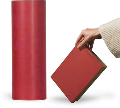 Papierrol Cadeaupapier – Rood – 60cm x 400m – 50gr/m² – Sterk Kraft Inpakpapier – Recyclebaar & Duurzaam – Voor Cadeaus, Winkels & Verpakkingen