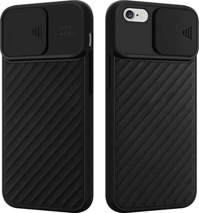 Cadorabo Hoesje geschikt voor Apple iPhone 6 / 6S in MATT ZWART - Beschermhoes van flexibel TPU-silicone en met camerabescherming Case Cover Etui