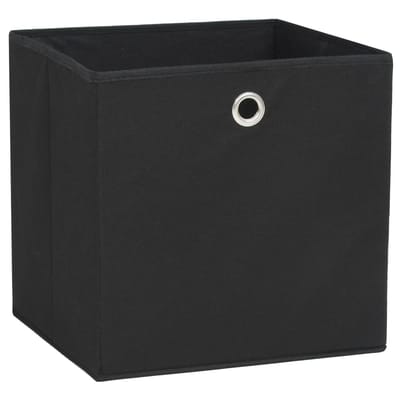 vidaXL - Opbergboxen - 4 - st - 28x28x28 - cm - nonwoven - stof - zwart