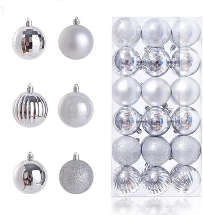 Kerstballen 4 cm voor Kerstboomdecoratie - Schitterende en matte shatterproof kerstversiering - 36 stuks in zilver voor feestelijke gelegenheden