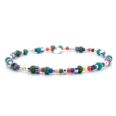 IbizaMen - heren - armband - 925 zilver - color mix - 2-4mm - 21cm
