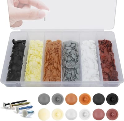 Duurzame schroefdeksels voor 3.5-4mm Phillips schroeven - 600 stuks met handige opbergdoos