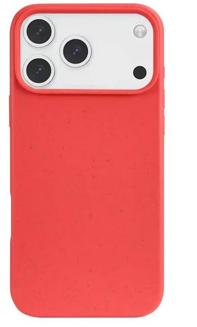 Mobiq - Flexibel Eco Hoesje geschikt voor iPhone 17 Pro - rood