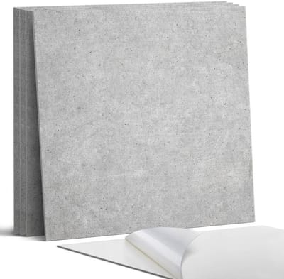 Coloray Wandpanelen Zelfklevend - Ruwe betontextuur Zelfklevende Wandpanelen - 50 cm x 50 cm - Grijs Wandpaneel PVC - 4 stuks - Texturen Wandpanelen Zelfklevend - Wandpaneel Keuken - Wandpanelen Badkamer