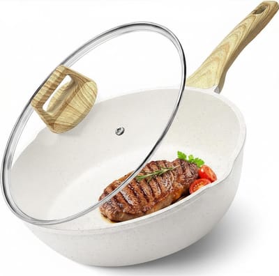 MRKK® Inductie Wokpan Met Deksel - Wokpan