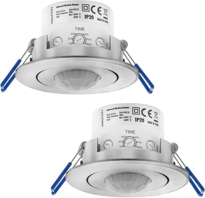 Infrarood Plafond Bewegingsmelder - Instelbare Omgevingshelderheid - 360° Reikwijdte - Inbouwmontage