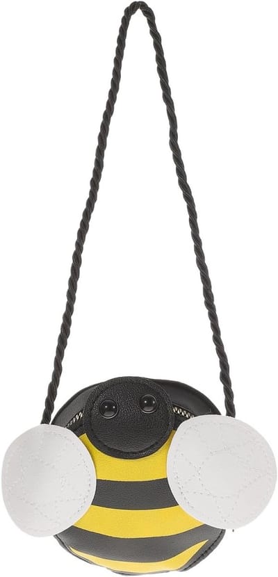 Schattige mini schoudertas voor meisjes met bijenmotief, multifunctionele crossbody tas voor peuters, ideaal voor kleine avonturiers, Multi-kleurig, 14x12x4cm