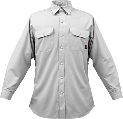 Lasjas/Lasshirt voor Heren - Vlamvertragende FR Werkjas - Hittebestendig Katoen - Machinewasbaar - Vlamboog ATPV 9,2 cal/cm² - Maat XXL - Grijs