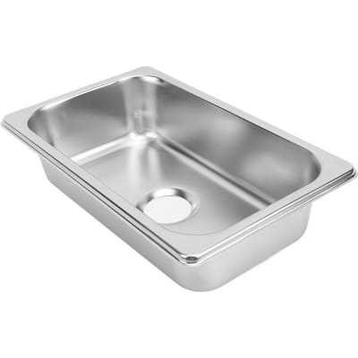 RV 304 RVS Spoelbak Keuken Rechthoekige Handwasbak Spoelbak met 40mm Afvoeraansluiting voor Boot Caravan Jachten Boten Stainless Steel gray