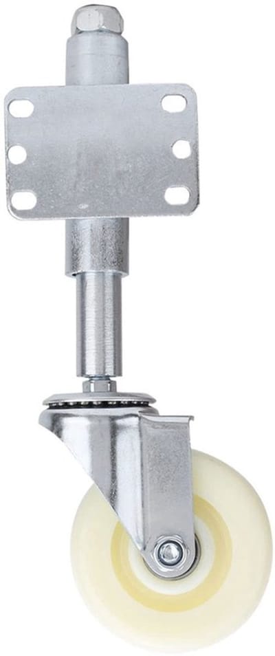 Allecto - Hekwiel - 4 Inch Nylon - Zware Platte Veerbelaste Zwenkwiel
