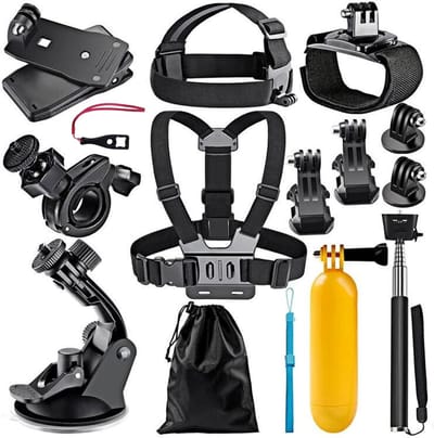Complete Accessoireset voor Actiecamera's - Videostabilisatie, Bevestigingsmaterialen en Beschermhoezen voor Sportcamera's