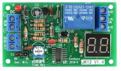DC12V Timer Module - Instelbare Relais Schakelmodule met LED Display en Countdown Functie