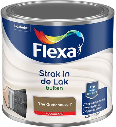 Flexa - Strak In De Lak Buitenlak Hoogglans - The Greenhouse 7 - Mengverf - 500 Ml