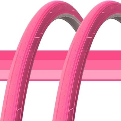 Wegbanden Set - Racefiets Banden - Fietsen Onderhoud - Punctuurresistent Ontwerp - 700x23c - Roze