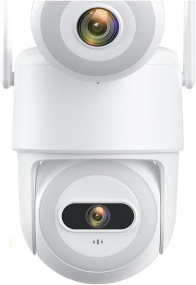 Beveiligingscamera Dubbele Lens - IP Camera Buiten - Woning Beveiligen - AI Auto Tracking - 6MP - Wit