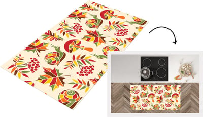 Keukenloper - Loper keuken - Herfst - Slakken - Patroon - 120x60 cm - Keukenloper vinyl
