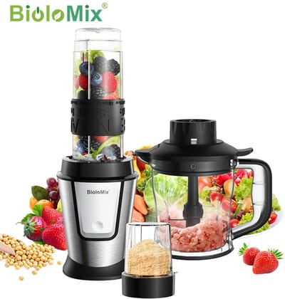 LUMÉ STORE Blender - Keukenmachine - Smoothie - Hakmolen - Molen - Mixmachine - IJscrusher - 700W - BPA-vrij - RVS Messen - Zwart