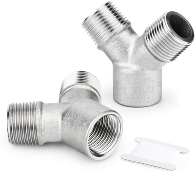 Dailygoods- Y-stuk 3/8" BSP - 3-weg Buisfitting - Roestvrij Staal 304 - Schroefdraadverdeler - Mannelijk/Vrouwelijk Verbindingsstuk - Betrouwbare, Lekvrije Verbinding - Fitting
