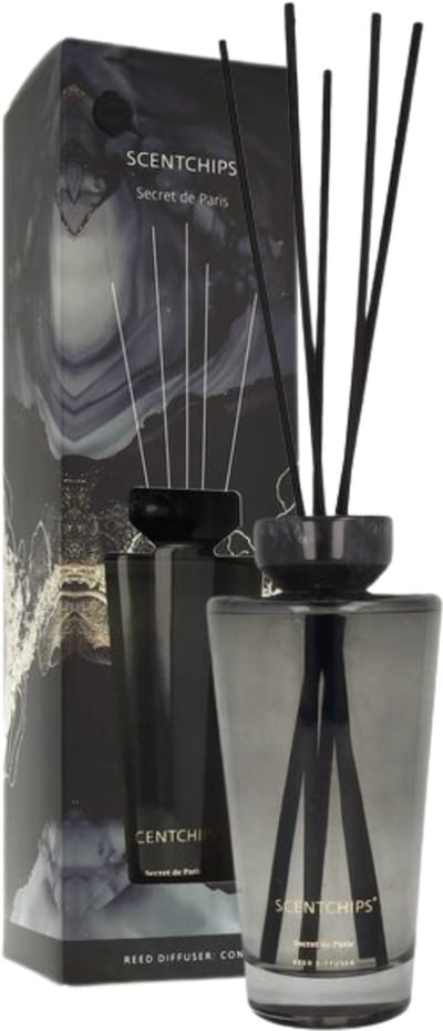 Scentchips Geurstokjes set Cone Secret de Paris - Geurstokjeshouder - Geurstokjes Navulling - Geurstokjes - Voorgevuld - Geurverspreider - Huisparfum - 500ml