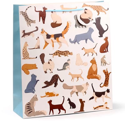 Cadeautas - Grote luxe Geschenktas XXL - Cadeauzak - Geschenkzak - Cats - 35x40x12cm