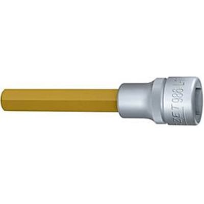 HAZET inbus 986L-11, binnenzeskant SW 11 mm, 1/2 inch aandrijfvierkant, TIN-gecoat, L 100 mm, DIN 7422