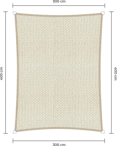 Sunfighters - Schaduwdoek Rechthoek 3x4 - Ivoor - Waterdoorlatend