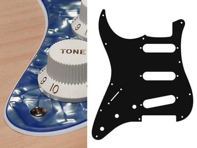 Boston SL-313-PV pickguard, Stallion, standard, SSS, 3 pot holes, 3-5 switch, lefthanded, 3 ply, pearl violet,