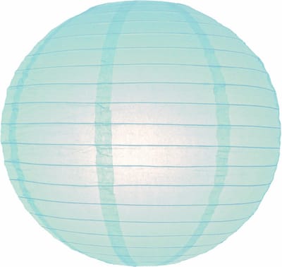 5 x Brandvertragende lampion licht blauw 75 cm - brandwerend