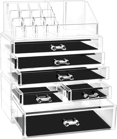 Cosmetica Organizer van Acryl met 6 Laden - Transparante Make-up Opbergdoos voor Efficiënte Opslag en Organisatie