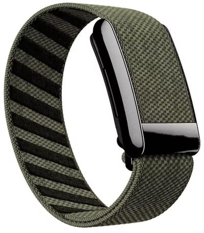 Nylon bandje - geschikt voor WHOOP 4.0 - elastische band met houder - groen
