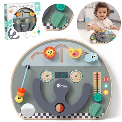 Classic World 6-in-1 multifunctioneel manipulatiebord voor op reis - UNI