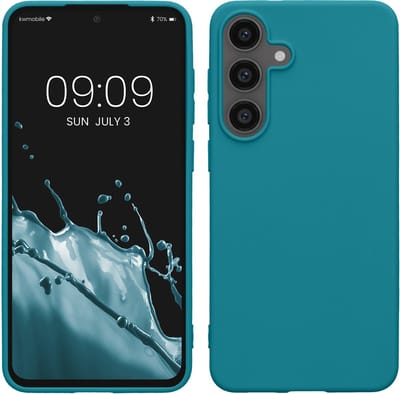 kwmobile telefoonhoesje geschikt voor Samsung Galaxy S25 FE - Hoesje voor smartphone - Back cover in mat petrol