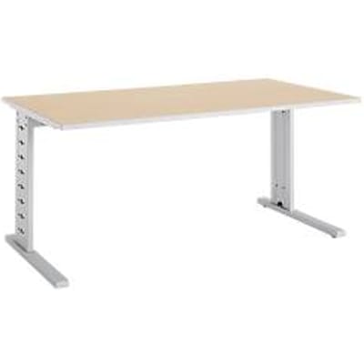 Schäfer Shop  Select Bureautafel Moxxo IQ, rechthoek, C-poot, B 1800 x D 800 x H 735 mm, esdoornpatroon