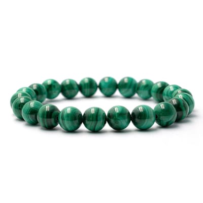 Bixorp Gems Malachiet Edelstenen Armband - 8mm / 18cm - Luxe Handgemaakte Kralenarmband