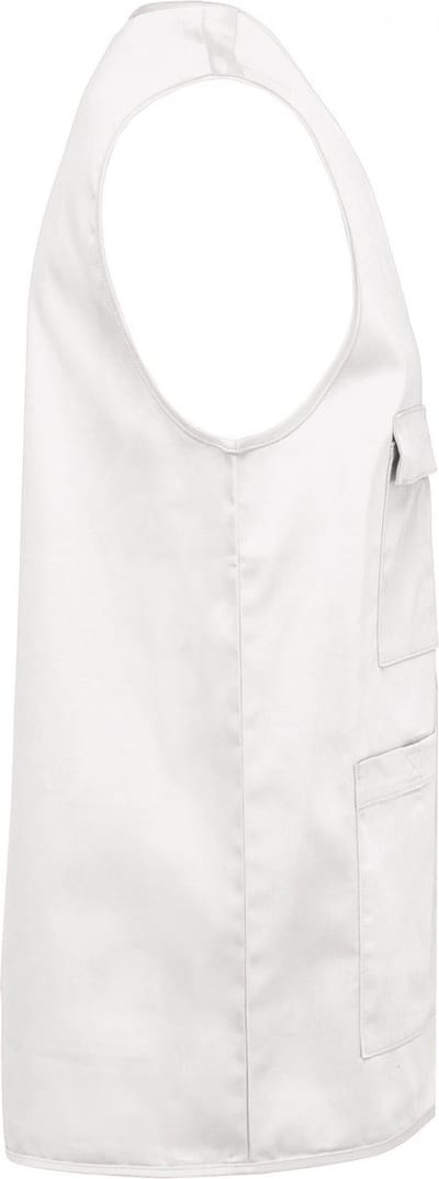 Gilet Unisex L WK. Designed To Work Mouwloos White 65% Polyester, 35% Katoen