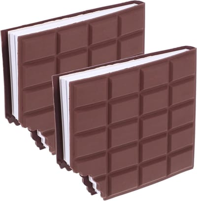 Creatieve Geurige Chocoladevormige Zelfklevende Notities 10.5 x 9 cm voor Kantoor en School, Eco-vriendelijk Papier met Sterke Hechting voor Herinneringen en Organisatie