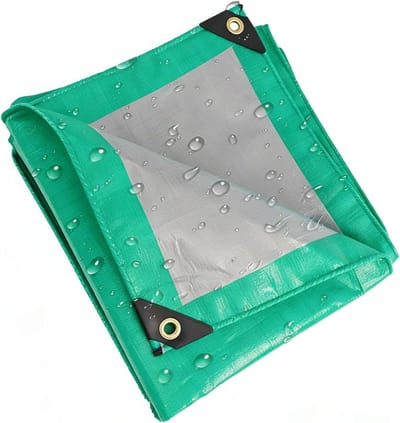 Beschermend Dekzeil - Waterdicht Zeil - Buiten Spullen Dekken - Scheurvast Dubbelzijdig Gecoat - 400 x 800 cm - Groen