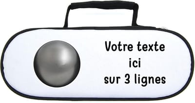 Ballen Tas - Knikker Tas - Petanque Spelen - Met Opdruk - 23x9x6 cm - Zwart