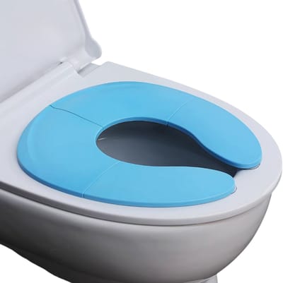 Draagbaar Opvouwbaar Potty Training Stoeltje – Toiletbril voor Kinderen, Zuignap Peuterstoel, Herbruikbaar Kinderpotje, Veilig en Comfortabel - Blauw