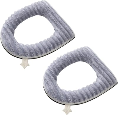 Set Van 2 Wasbare Toiletbril Hoezen Met Rits Zachte Elastische Plaid Voor Comfort En Warmer Gebruik In De Winter Huisbadkamer Accessoire